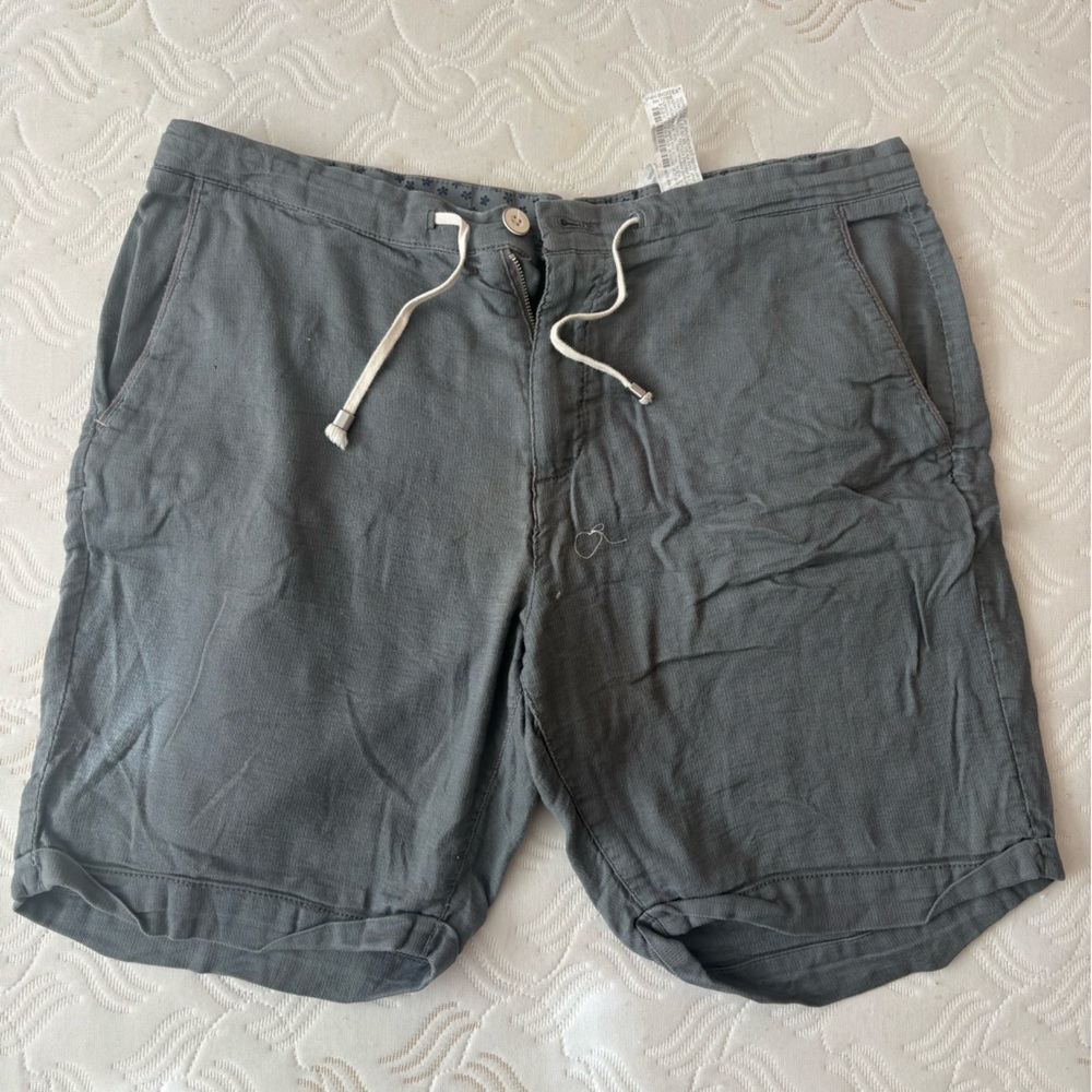Zara Men's Charcoal Flat Front Shorts